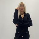 abito lungo con bottoni decorativi incanto